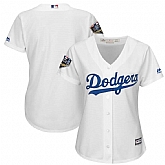 Women Dodgers Blank White 2018 World Series Cool Base Team Jersey Dzhi,baseball caps,new era cap wholesale,wholesale hats